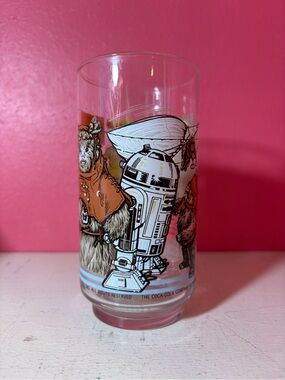 Vintage 1983 Lucasfilm Star Wars Return of the Jedi Ewok Glass Burger King RETRO